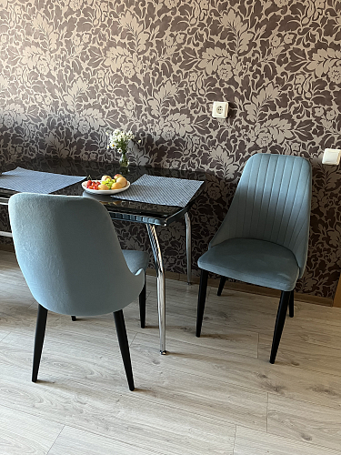 Стул на металлокаркасе Kora light blue / white фото покупателя 475